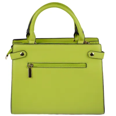 Lemo Rattan Designer Tote Bag-Green